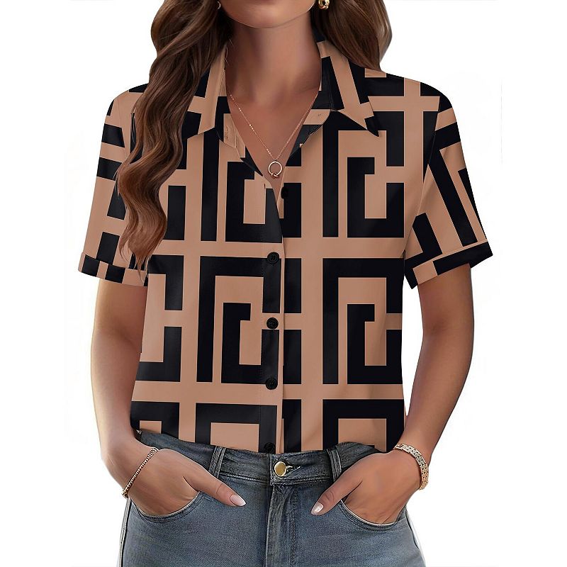 womens dress tops Zeagoo Shirts for Women Trendy Rolled Cuffed Short Sleeve Button Up Blouse Business Casual | Black | Plus XX-Large Ladies tops Size:Child 13 black tie dress prom dress code Cupshe Key Lime Green Country of Origin