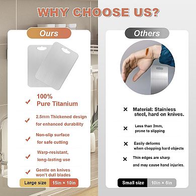 Titanium Board Double-sided Food-grade Chopping Board Dishwasher Safe