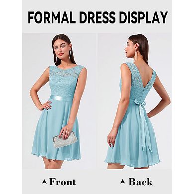 Elegant Sleeveless Flowy Prom Party Dress