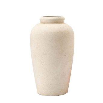 Large Ceramic Rustic Vase: 11" Tall Decorative for Home, Living Room, Entryway, Table Decor