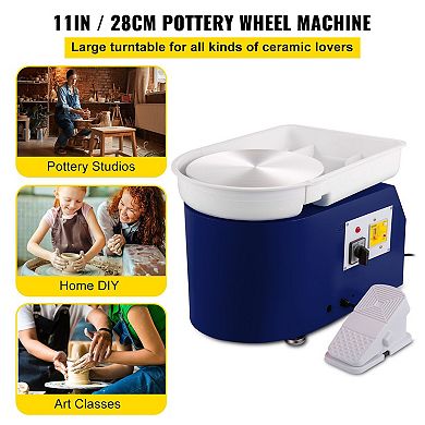 Pottery Wheel with Aluminum Alloy Turntable, Foot Pedal Control, and Complete Tool Kit