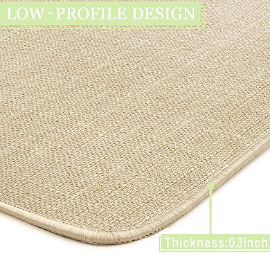 Easter Rabbit Welcome Door Mat Non-slip Spring Decor Rug 17" X 30"