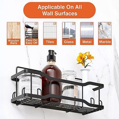 Shower Caddy Bathroom Shelves Adhesive 4 Pack