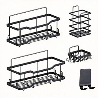Shower Caddy Bathroom Shelves Adhesive 4 Pack