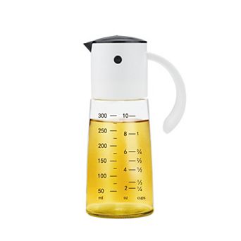 300ML Glass Olive Oil Bottle for Cooking, Oil Bottle for Kitchen Gadgets, Salad, Frying, BBQ
