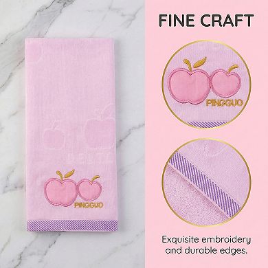 Cartoon Embroidered Hand Towels, 29" x 13" Soft Absorbent Durable Towels for Bathroom, Kitchen