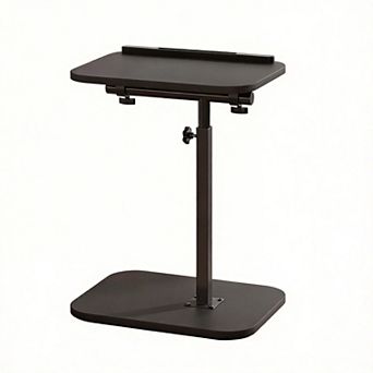 C Shaped Tv Tray Table Adjustable Height Flip-top