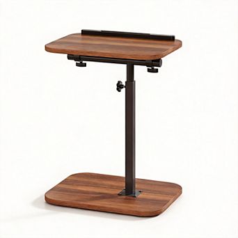C Shaped Tv Tray Table Adjustable Height Flip-top