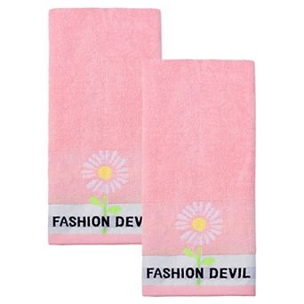 Daisy Jacquard Hand Towels 29" x 13", Floral Decorative Absorbent Towels for Home, Bathroom, Kitchen