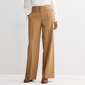 Women's Nine West 3-Button Wide Leg Trousers