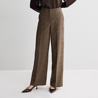 Women's Nine West 3-Button Wide Leg Trousers