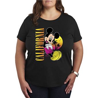 Plus Size Disney's Mickey Mouse California Sunset Graphic Tee