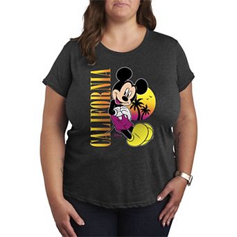 Plus Size Disney's Mickey Mouse California Sunset Graphic Tee