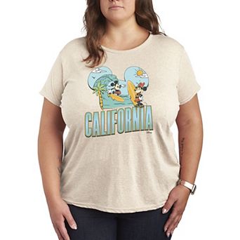 Plus Size Disney's Mickey & Minnie California Surf Graphic Tee