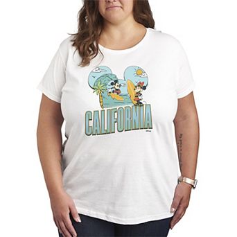 Plus Size Disney's Mickey & Minnie California Surf Graphic Tee