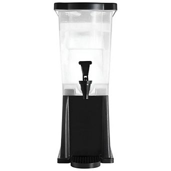 3-Gallon Beverage Dispenser with Spring-Loaded Faucet and Drip Tray for Beverage Stations