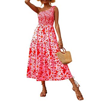 Flowy One Shoulder Beach Dress