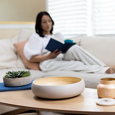 Handcrafted 12" Wooden Fruit Bowl: Perfect for Home Decor Serving, Versatile Use, Eco-Friendly