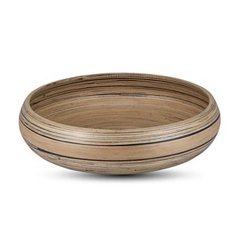 Handcrafted 12" Wooden Fruit Bowl: Perfect for Home Decor Serving, Versatile Use, Eco-Friendly