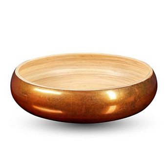 Handcrafted 12" Wooden Fruit Bowl: Perfect for Home Decor Serving, Versatile Use, Eco-Friendly