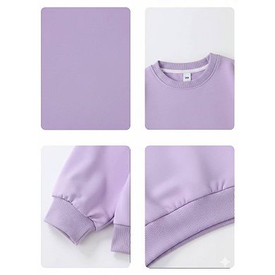 Girls' Axolotl Print Crewneck Sweater