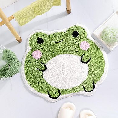 Frog Bath Rug Non Slip Bath Decor 22.4" x 25.6"