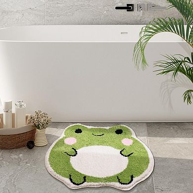 Frog Bath Rug Non Slip Bath Decor 22.4" x 25.6"