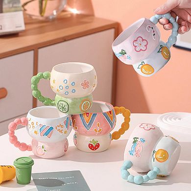Hand-painted Ceramic Cute Cartoon Mug 12oz