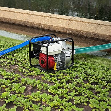 All-in-One Water Pump Hose Kit, 65 ft Backwash, 20 ft Suction Hose, Green and Blue
