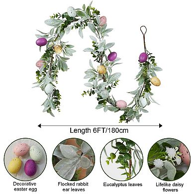 6Ft Easter Garland Artificial Spring Floral Garland