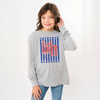 Book Lover Club Stripes - Youth Long Sleeve Graphic T-Shirt