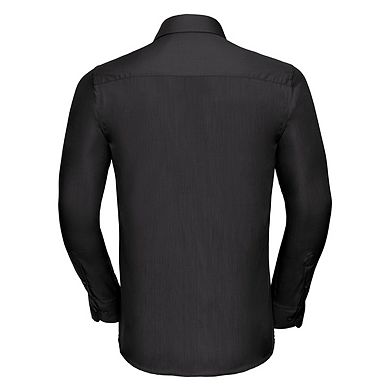 Russell Collection Mens Polycotton Tailored Long-Sleeved Shirt
