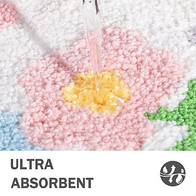 Microfiber Shaggy Bath Mat: Soft, Quick-Dry, Anti-Slip, Machine Washable for Bathroom, Shower