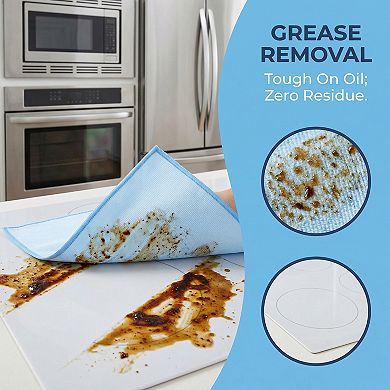 Microfiber Cleaning Cloth Fish Scale Streak Free Window Lint Free Dish Cloths 3 Pack 10" x 10"