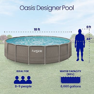 Funsicle 18 ft Oasis Designer Pool - Double Rattan