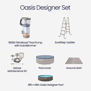 Funsicle 18 ft Oasis Designer Pool - Double Rattan