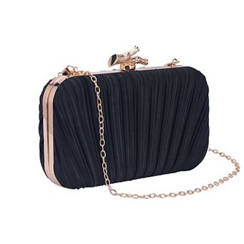 Clutch Purses for Women Evening Bag Pleated Shoulder Bag with Chain