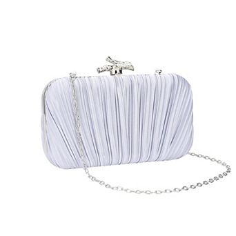 Clutch Purses for Women Evening Bag Pleated Shoulder Bag with Chain