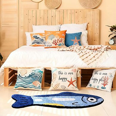 Fish Cute Bath Mat Non-slip Bedroom Decor