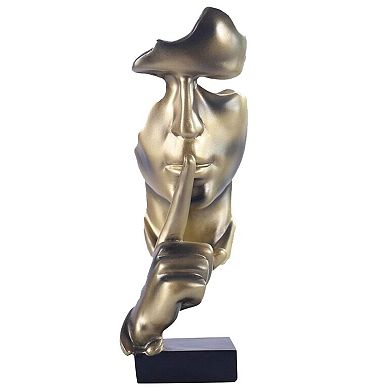 Silence Thinker Statue: Abstract Figurine for Home Office, Study, or Living Room Decor