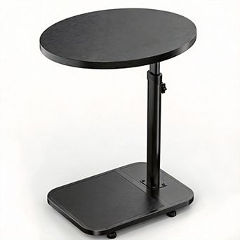 C-Shaped TV Tray Table Adjustable Height for Small Space
