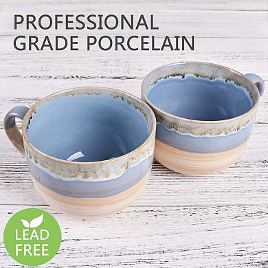 Ceramic Coffee Mugs for Office Home 16 oz 2 pack