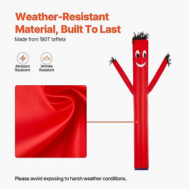 20 ft Inflatable Tube Man with Smiling Face for Outdoor and Event Use, Red