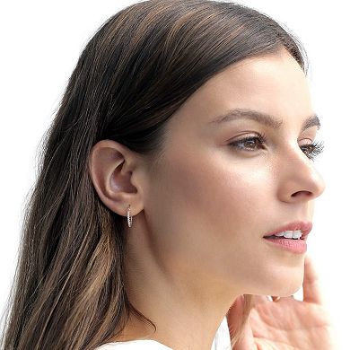 Cubic Zirconia Hoop Earrings