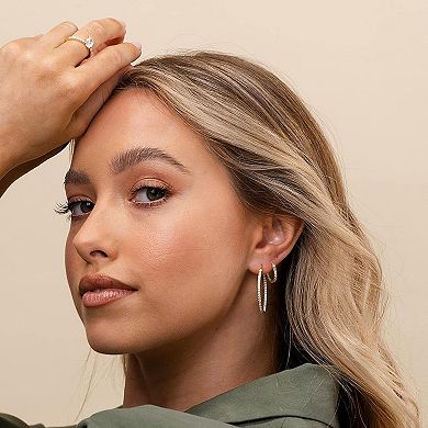 Cubic Zirconia Hoop Earrings