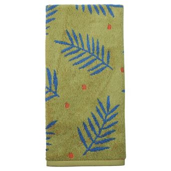 Cotton Soft Hand Towel for Bathroom, Leaf Pattern Absorbent Towel for Home 29" x 13"