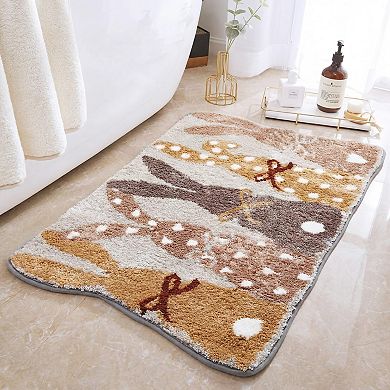 Easter Bunny Bathroom Rug Non Slip Spring Easter Decor