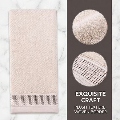 Cotton Waffle Textured Hand Towels, 29" x 13" Soft Absorbent Decorative Hand Towel for Bathroom