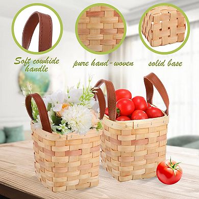 Small Wicker Baskets Empty Easter Gifts Basket 6pc