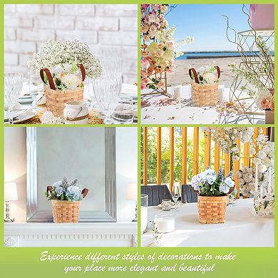 Small Wicker Baskets Empty Easter Gifts Basket 6pc